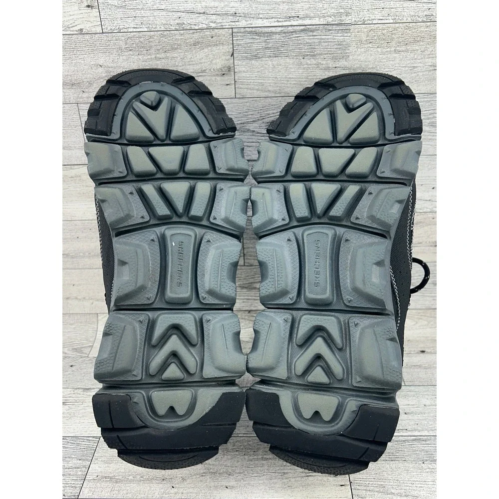 Skechers Slip-ins Adventure Men Sz 9.5 Wide Black Charcoal Sneakers 237622W BKCC